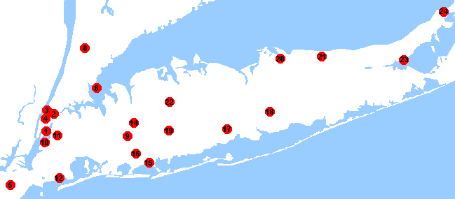 Long Island NY map